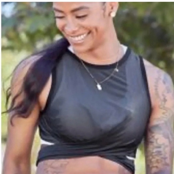 Fabletics Marissa Tie Up Mesh Tank - Picture 1 of 6